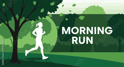 Energizing Morning Run Through Lush Green Park Landscapes