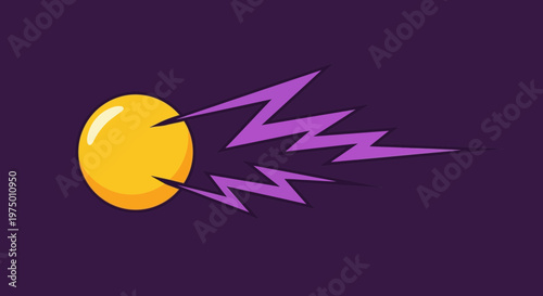 Energetic Orb Streaking Through Purple Void Abstract Motion Graphic
