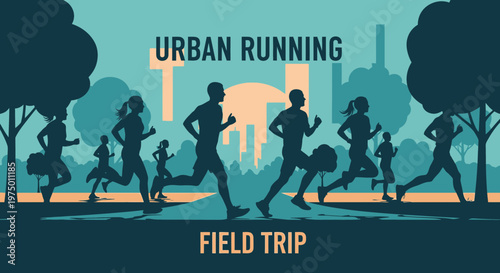 Energetic Urban Running Scene Depicting Fitness And Health