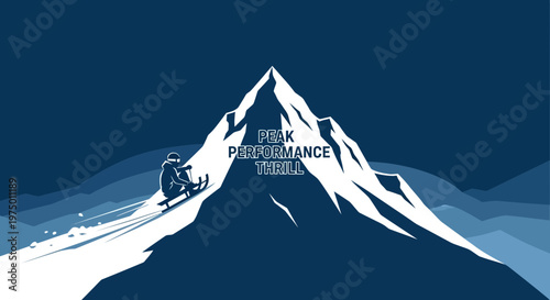Epic Mountain Descent Thrill Rider On Sled