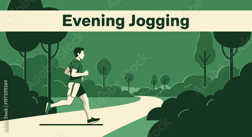 Evening Jogging In A Lush Green Park Scenic Pathway