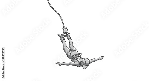 Exhilarating Bungee Jump Adventure A Thrilling Leap Of Faith In Mid-Air