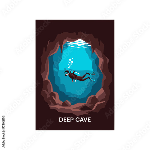 Exploration Of A Submerged Cavern By A Lone Diver Adventure