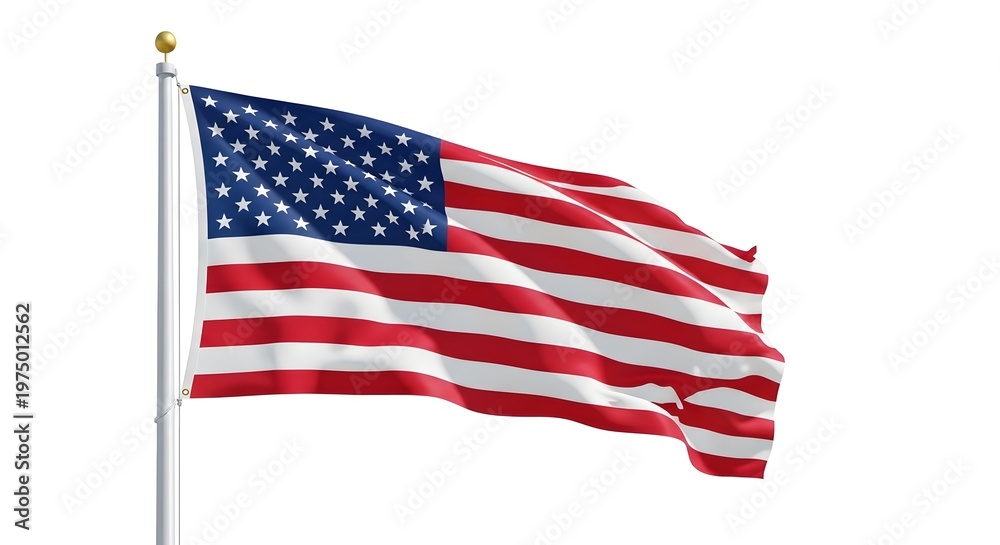 Obraz premium Waving american flag a symbol of freedom and national pride