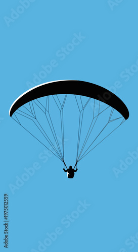 Extreme Aerial Adventure Graceful Silhouette Soaring High Above