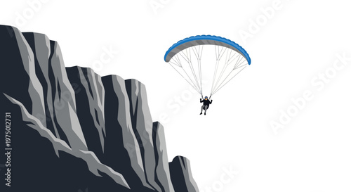 Extreme Paragliding Adventure Off Rocky Mountain Cliffs