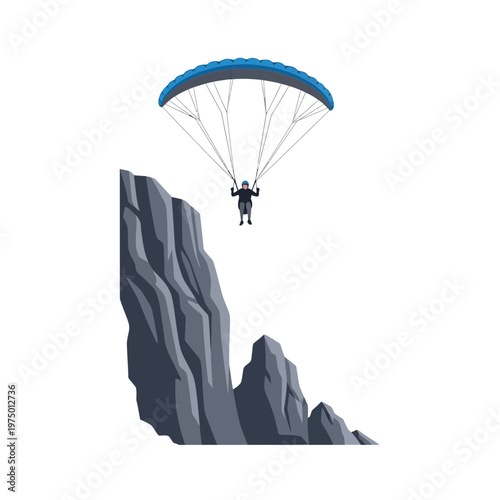 Extreme Paragliding Adventure Over Jagged Mountain Peaks