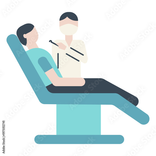 A young boy at the dentist