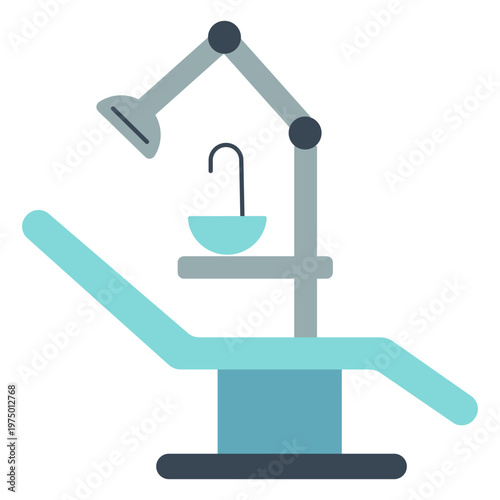 A dentist's chair in a dental office