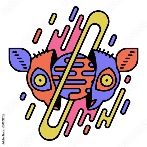 Psychedelic trippy colorful