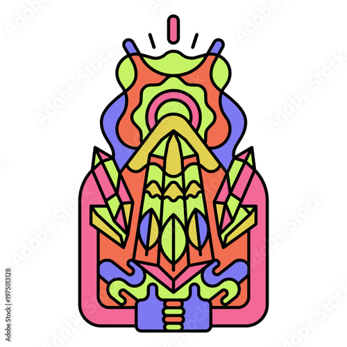 Psychedelic trippy colorful glow