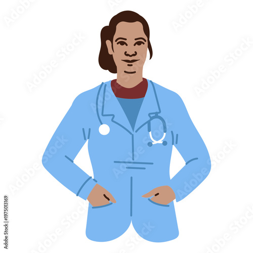 Doctor with hands in her pockets