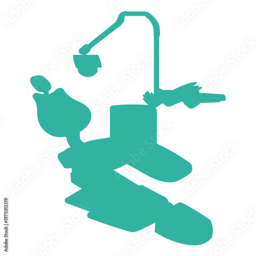 Silhouette of a dentist's chair