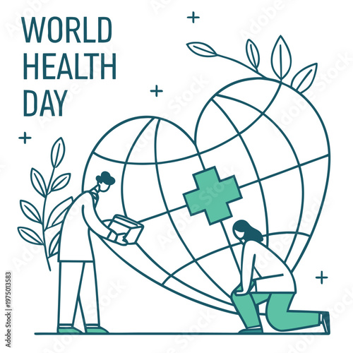 Cartoon satellite dish antenna with globe illustration symbolizing communication and global connection