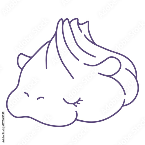 Hippo dumpling stroke character