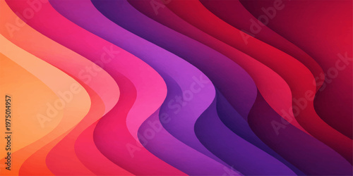 Abstract colorful pink and purple wavy background with smooth silk texture