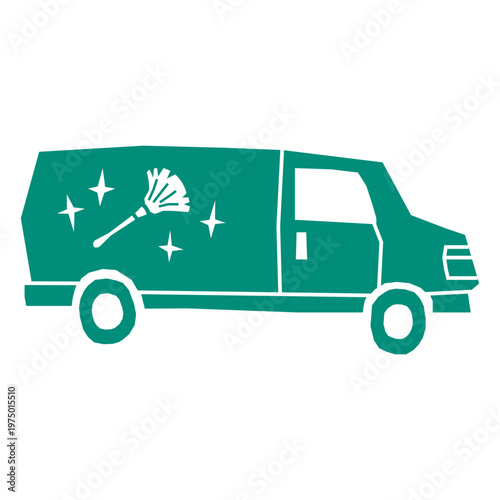 House cleaning service vehicle