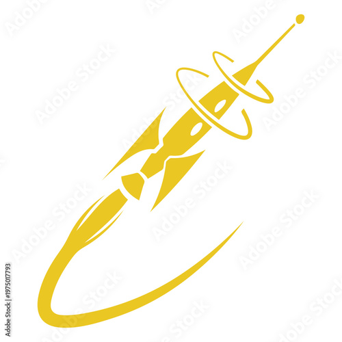 Rocket exploring the intergalactic world