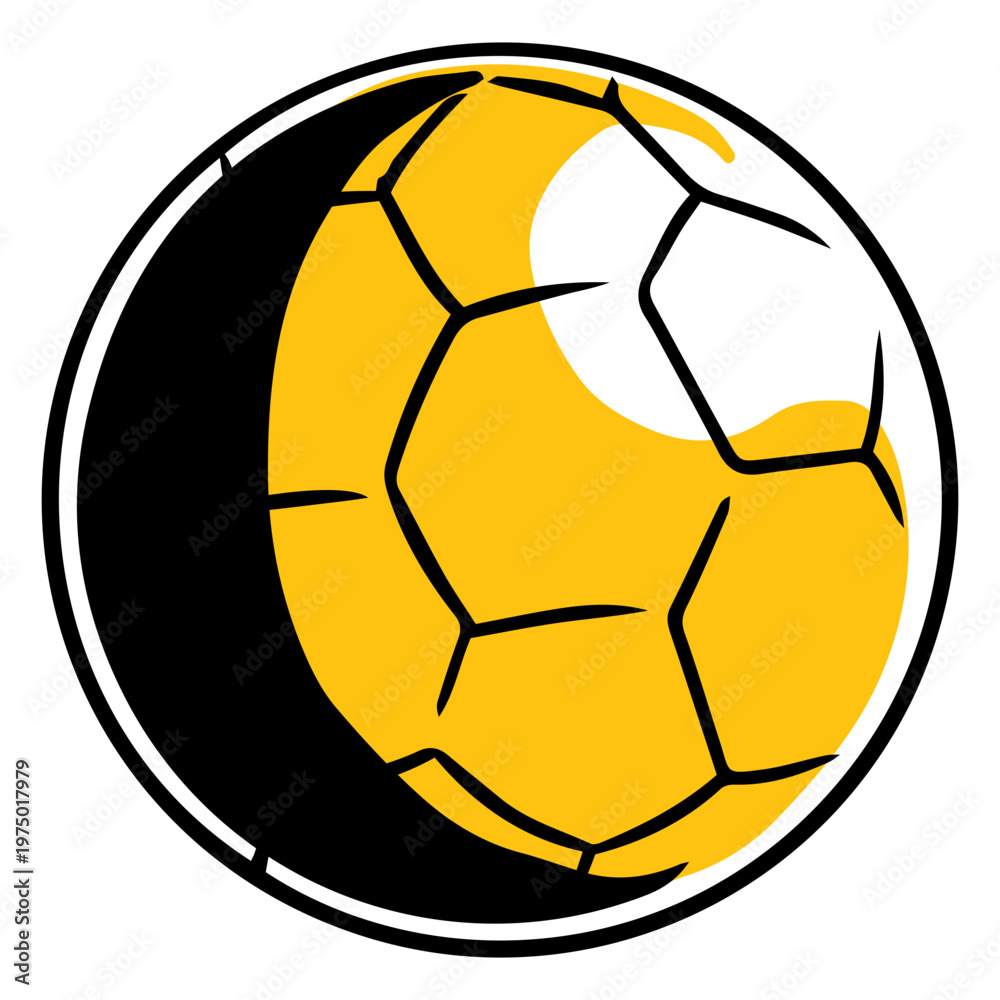 Obraz premium Yellow soccer ball