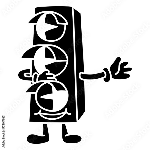 Traffic lights cartoon