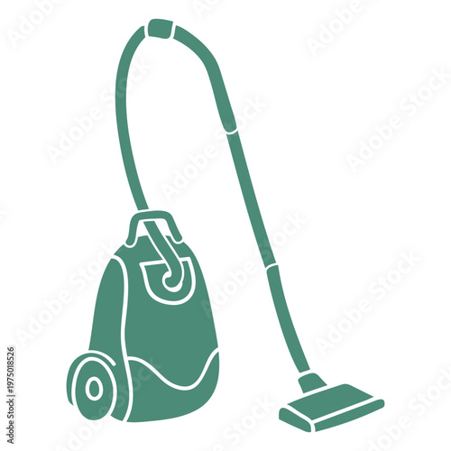 Housekeeping vacuum cleaner green icon