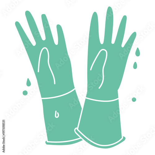 Housekeeping gloves icon