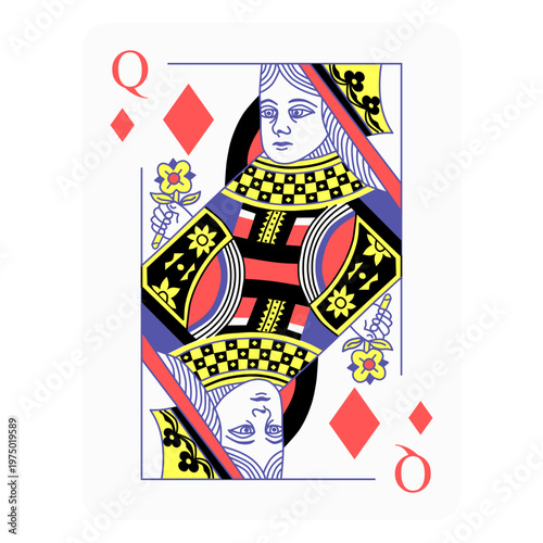 Queen of Diamonds deck card