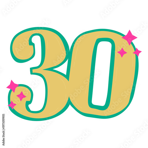 30th birthday number
