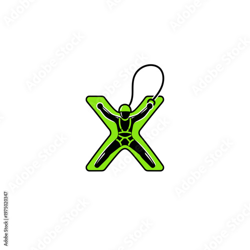 Extreme Sports Enthusiast X Shape Design With Loop