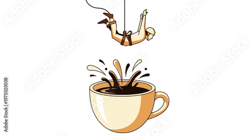 Extreme Wake Up Call Thrill Seeker Dives Into Coffee Splash