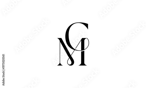 Minimalist CM MC Monogram Logo Collection for Luxury Branding