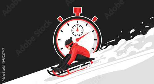 Fast Descent Speed Racing Winter Sport Stopwatch