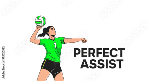 Female Volleyball Player Serving Ball During A Game