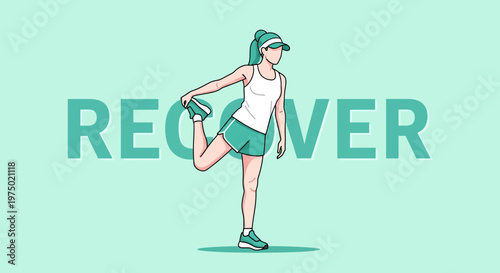 Fitness Recovery Athlete Stretching Before Or After Exercise
