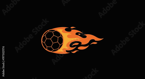 Fiery Soccer Ball Unleashing Energy Dynamic Athleticism And Intense Competition