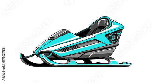 Futuristic Snow Sled Design Illustration Of A Sleek Vehicle