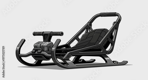 Futuristic Snow Sled Design Sleek Modern Winter Transportation