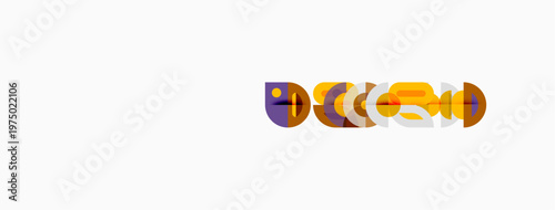 Abstract shapes, vibrant colors, geometric design. Circles, curves, overlapping forms create modern visual. Minimalist aesthetic, clean background.