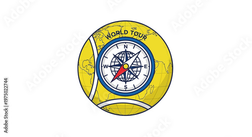 Globetrotting Tennis Ball Compass For World Tour Adventures