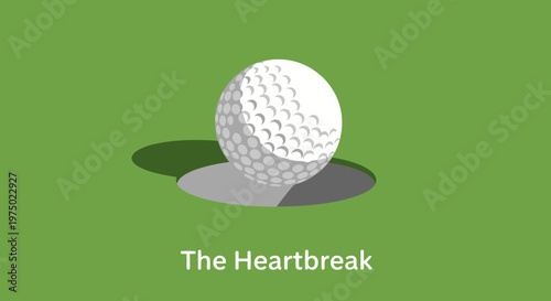 Golf Ball Teetering On The Edge Of The Hole A Moment Of Anticipation