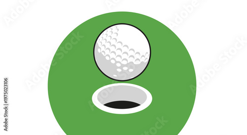 Golf Ball Approaching Hole On Green Lawn