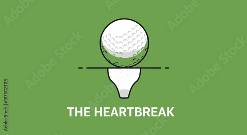 Golf Ball Balanced Precariously On A Tee Illustrating Imminent Disappointment