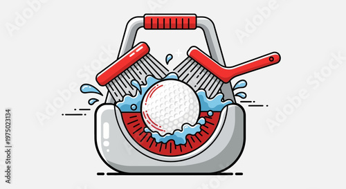 Golf Ball Cleaning Essential Equipment Icon For Sports Enthusiasts