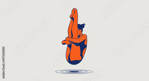 Graceful Diver Embodies Aquatic Aerobatics Precision