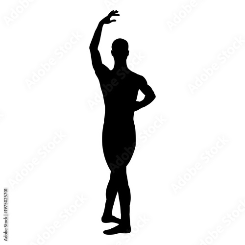 Man pose silhouette ballet