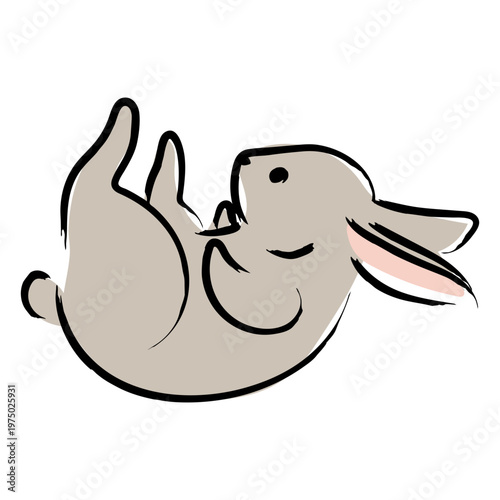 Rabbit is laying down