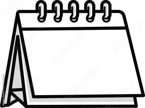 Blank Desktop Calendar Flip Chart Page - Spiral Bound Icon