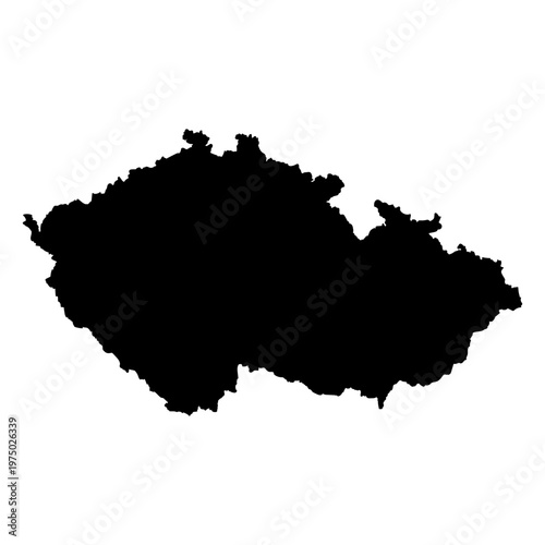 Silhouette of the czech republic map design
