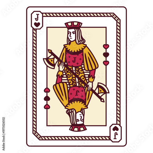 Playing card with a jack on it