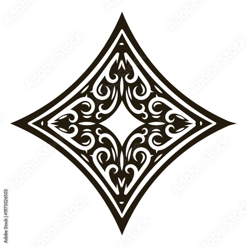 Ornate brown diamond